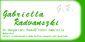 gabriella radvanszki business card